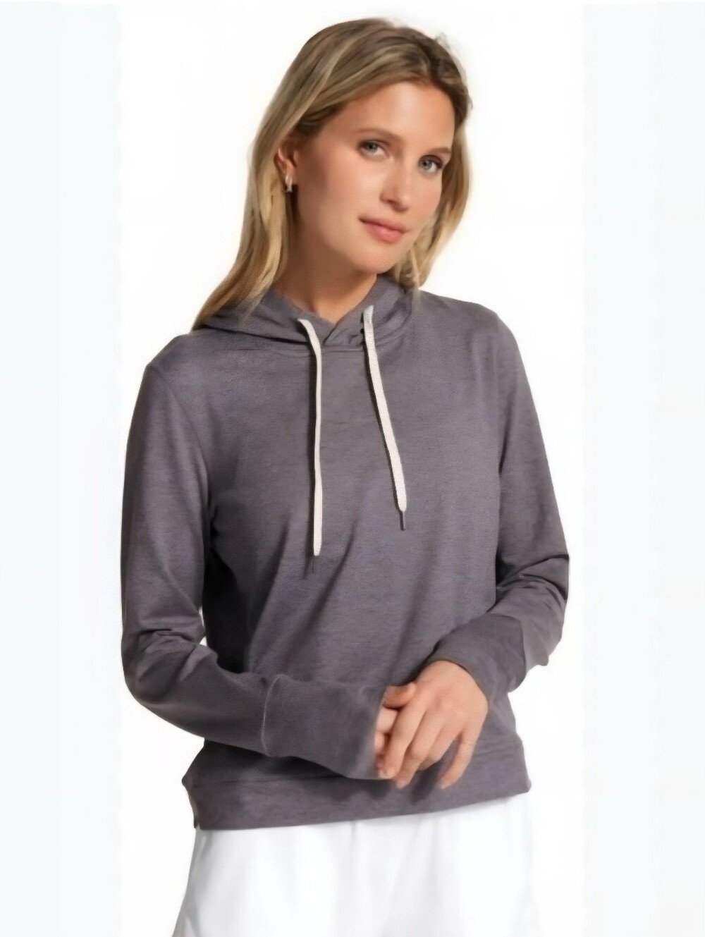 Vuori Halo Essential Hoodie Sawyer Heather DreamKnit Purple Women's M